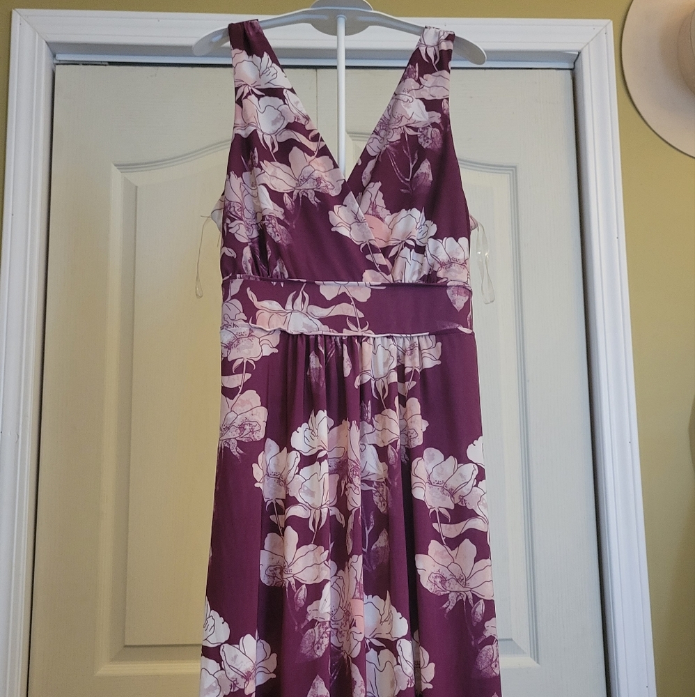 Purple Floral Maxi Dress